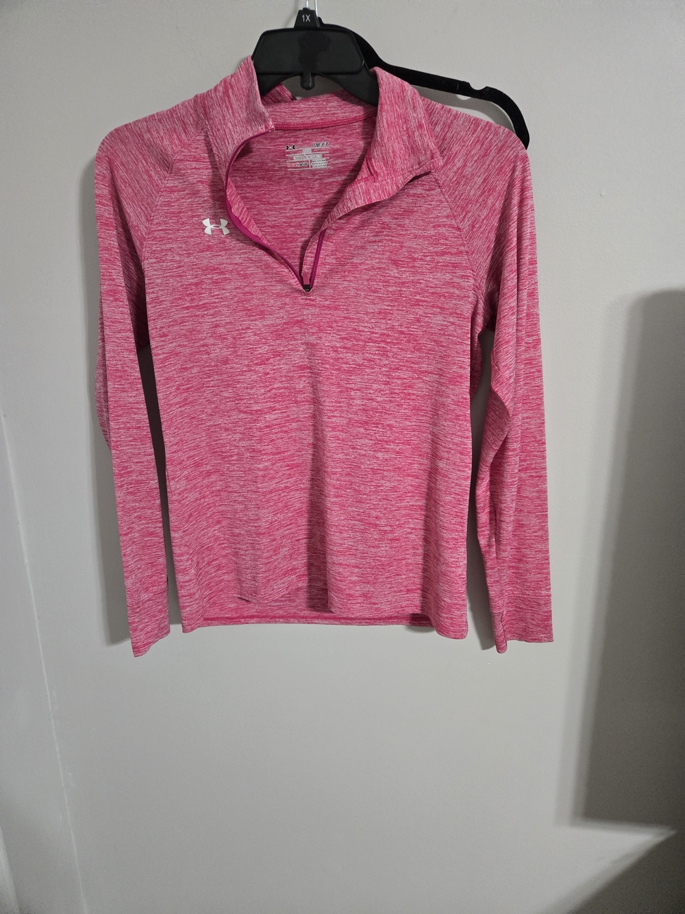 Under Armour Women's Pink Heather Quarter-Zip Pullover